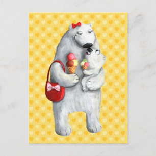 Carte Postale Mère Ours polaire