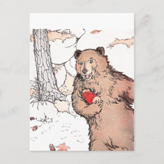 Carte Postale Mère Ours portant un chien des Prairies