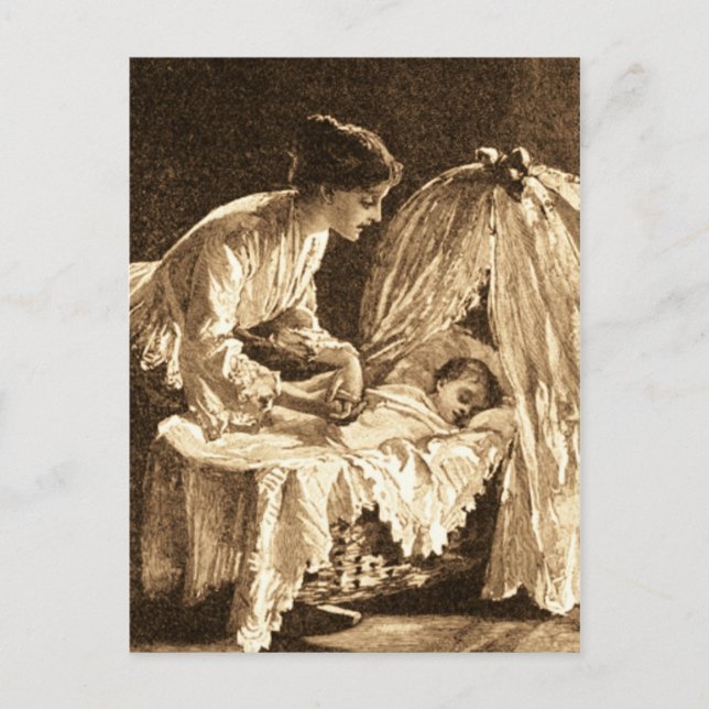 Carte Postale Mère vintage et bébé (Devant)