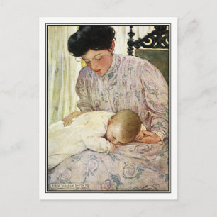 Carte Postale Mère vintage et bébé par Jessie Willcox Smith