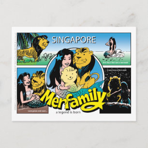Carte postale MERFAMILY® de Singapour