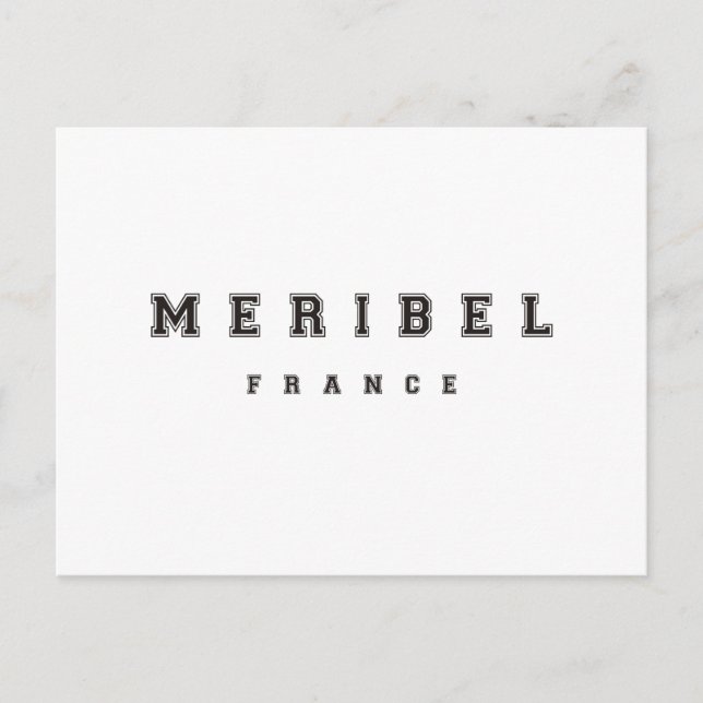 Carte Postale Méribel France (Devant)