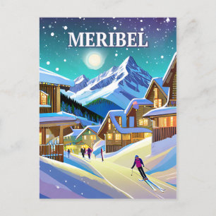 Carte Postale Meribel : Harmonie Alpestre sous l'Éclat Hivernal