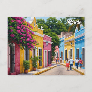 Carte Postale Merida Mexico Travel
