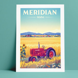 Carte Postale Méridien vintage Idaho