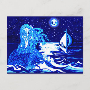 Carte Postale Mermaid et marin