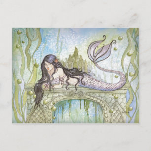 CARTE POSTALE MERMAID NOIR