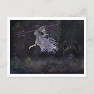 Carte Postale Mermaid spots baby krakens, skulls postcard