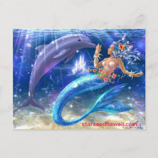 Carte Postale mermaid, starseedhawaii.com