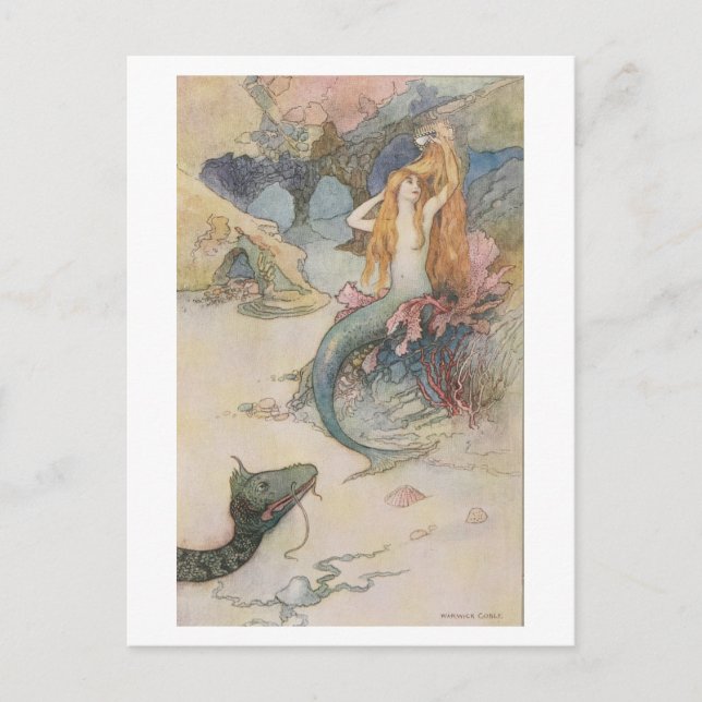 Carte Postale Mermaid Warwick Goble (Devant)