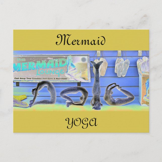 Carte postale Mermaid Yoga (Devant)