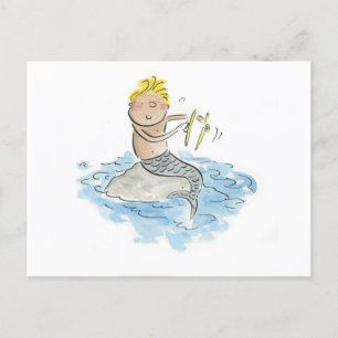 Carte Postale Merman Cymbals