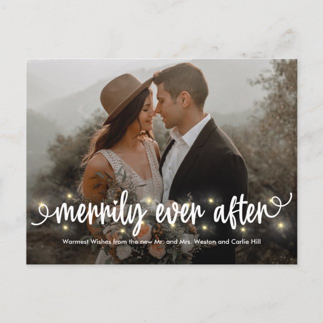 Carte postale Merrit Just Married Holiday Card (Devant)