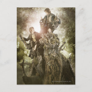 Carte Postale Merry and Peregrin on Treebeard