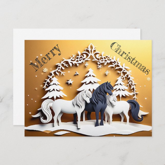 Carte Postale Merry Christmas (Devant / Derrière)