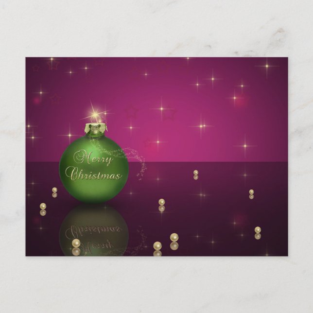 Carte postale Merry Christmas Ball Holiday (Devant)