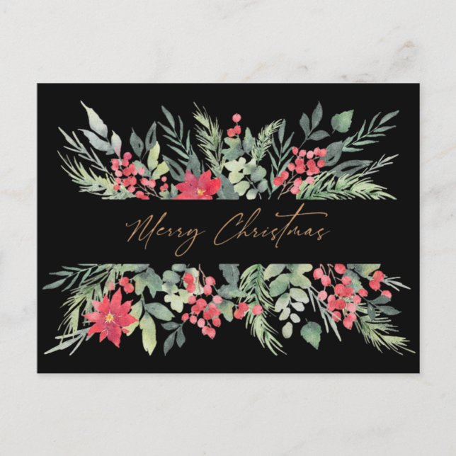 Carte Postale Merry Christmas elegant Postcard (Devant)