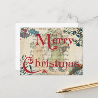 CARTE POSTALE MERRY CHRISTMAS POSTCARD