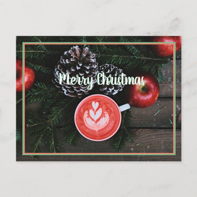 Carte Postale Merry Christmas x-mas wreath decoration (Devant)