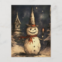 Merry Creepmas Éffrayant Snowman Gothique Vintage