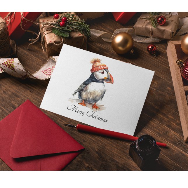 Carte Postale Merry Puffin, personnalisé (Créateur téléchargé)