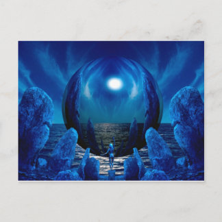 Carte Postale merveille bleue de l'art 3d