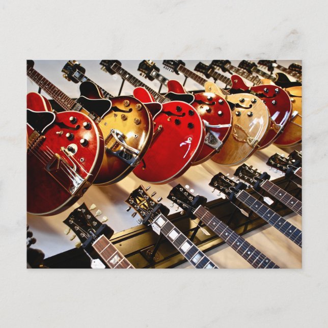 Carte Postale Merveilleuse guitare acoustique (Devant)