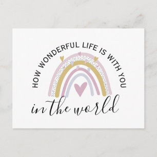 Carte Postale MERVEILLEUSE VIE positive affirmation arc-en-ciel