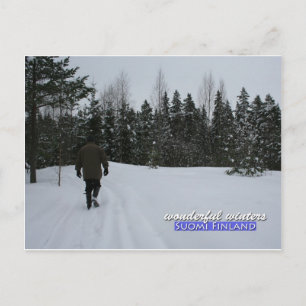 Carte Postale Merveilleux hivers à Suomi Finlande