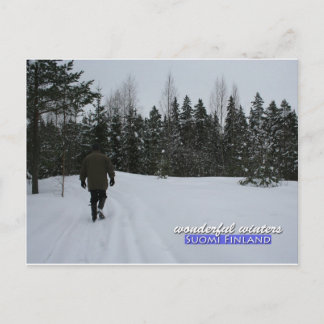 Carte Postale Merveilleux hivers à Suomi Finlande