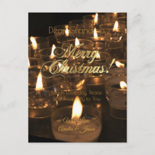 Carte Postale Merveilleux Noël bougies romantique