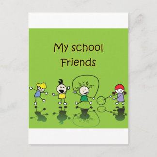 Carte Postale Mes amis de l'école