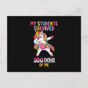 Carte Postale Mes élèves ont survécu 100 jours de moi Enseignant