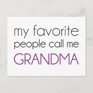 Carte Postale Mes Gens Préférés M'Appelent Grand-Mère