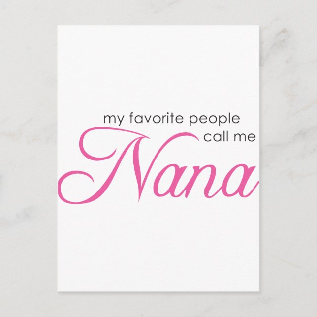 Carte Postale Mes Gens Préférés M'Appelent Nana (Devant)