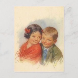 Carte Postale Mes Yeux Vous Adorent, Vintage Amour Du Chiot