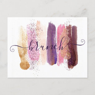 Carte Postale Mesdames Brunch joli frottement parties scintillan