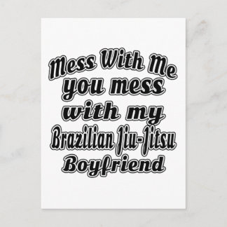 Carte Postale Mess With Me You Mess With My Brazil Jiu-Jitsu
