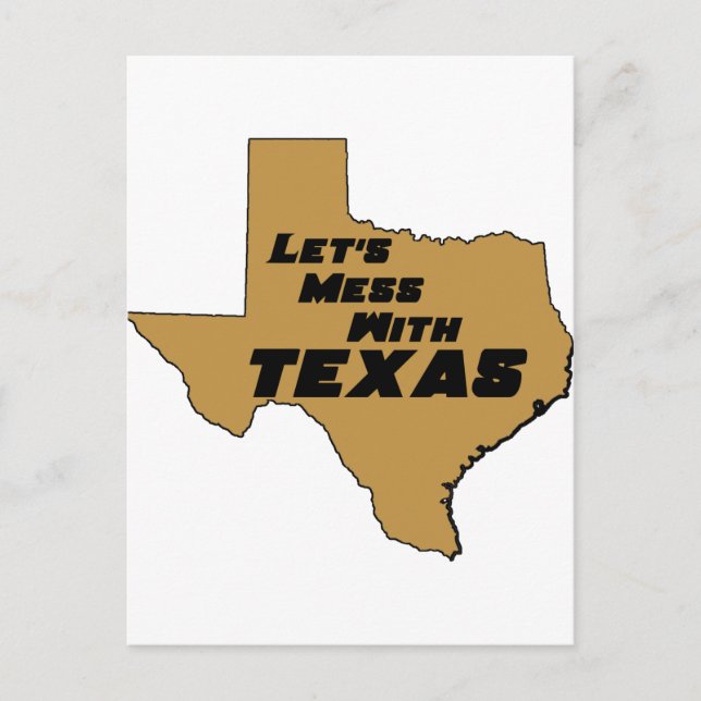 Carte Postale Mess With Texas Brown (Devant)