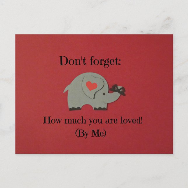 Carte Postale Message d'amour pour quelqu'un de spécial. (Devant)