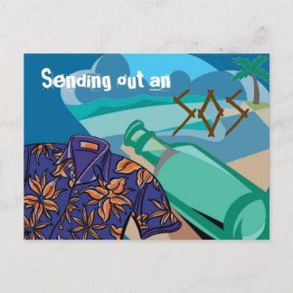 Carte Postale Message dans une bouteille