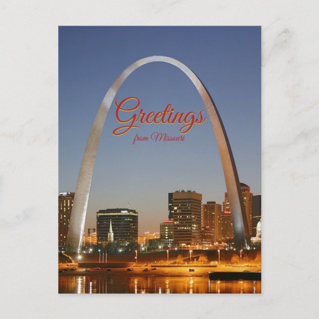Carte Postale Message de bienvenue de Gateway Arch du Missouri (Devant)