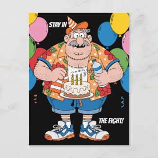 Carte Postale Message de félicitations d'anniversaire pour l'hom
