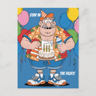 Carte Postale Message de félicitations d'anniversaire pour l'hom