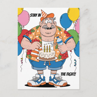 Carte Postale Message de félicitations d'anniversaire pour l'hom