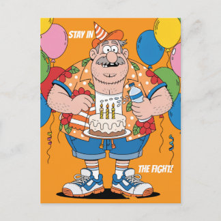 Carte Postale Message de félicitations d'anniversaire pour l'hom
