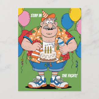 Carte Postale Message de félicitations d'anniversaire pour l'hom