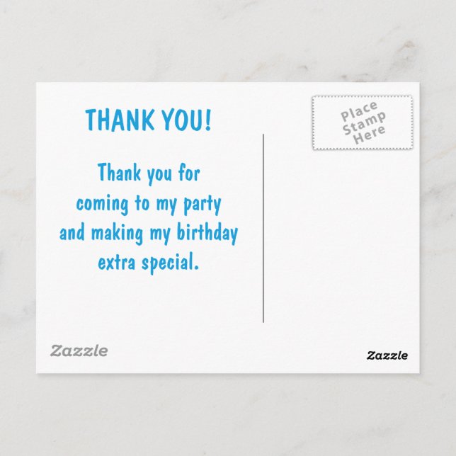 Carte Postale Message de remerciement d'anniversaire #Proud2BNat (Dos)