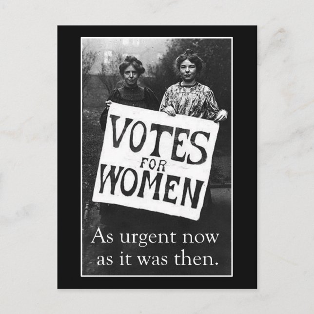 Carte postale Message du Modèle de vote pour les f (Devant)