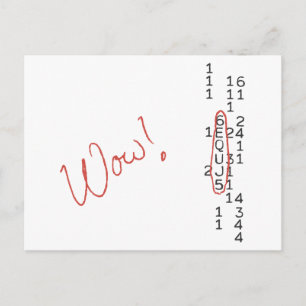 Carte Postale Message du signal Wow SETI